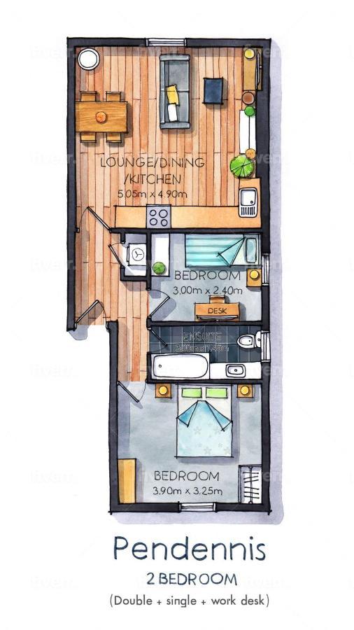 Pendennis - Bright Victorian Flat, Sea Views & Close To Beach Фалмът Екстериор снимка